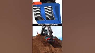 Excavator Rotary Screening Bucket #technology #mechanical #machine #engineering #design