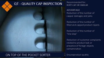 FT System - Cap Quality Inspection Before Capper machine - On Pocket Sorter