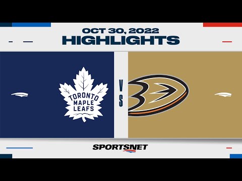 NHL Highlights | Maple Leafs vs. Ducks - October 30, 2022