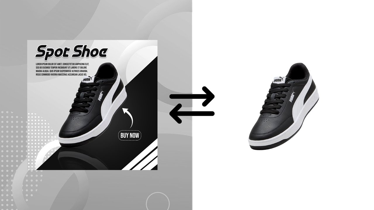 How to Make a Shoe Poster in Photoshop | Product Ad Design for ...