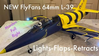 NEW FlyFans 64mm L-39 Maiden WoW what features, sound and flight time! New RC plane