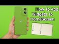 Moto G06 Power - How to add widgets to home screen