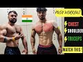 Full PUSH Workout- Chest ,Shoulders and TRICEPS WORKOUT For Mass|Fit Minds