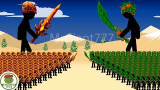 x9999 SWORDWRATH LAVA VS SWORDWRATH LEAF DEFEAT GOLDEN SPEARTON | Stick War Legacy Mod | MrGiant777