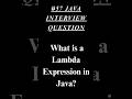 Java Interview Question #57: What is a Lambda Expression in Java? | Logic Ladder