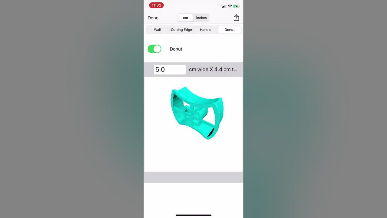 How to create a donut cookie cutter for 3D printing with the 3D Cookie