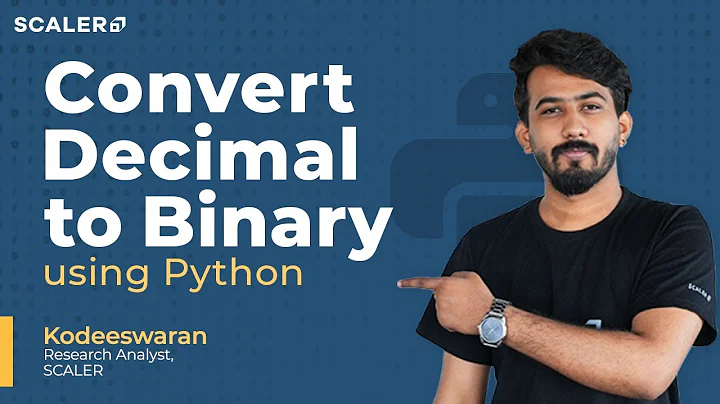 Decimal to Binary Using Python Programming Language | 1's complement and 2's complement | SCALER