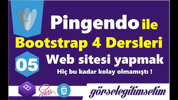 Pingendo Bootstrap 4 Editör ile Web Tasarım Dersleri Responsive Site Yapımı -Navbar- Ders 5-