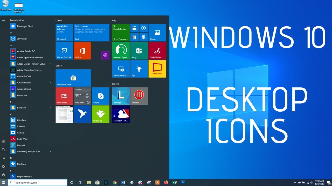 How To Add Desktop Icons Windows 10 Themes Setting YouTube