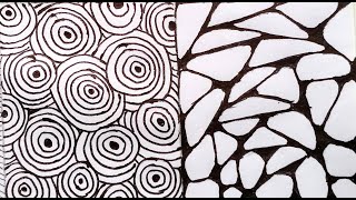 Famous Simple Zentangle Patterns Tutorial 🖋️•|| 25 Simple Zentangle Pattern Series ||• Profile