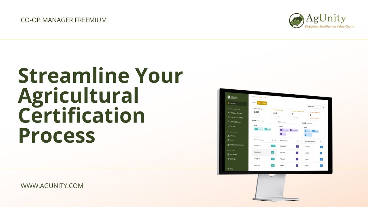 AgUnity Co-op Manager: Streamline Certifications