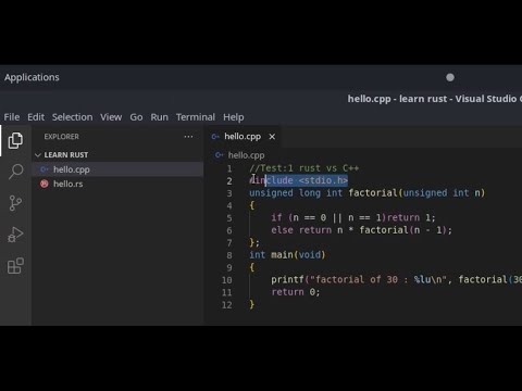 Rust vs C++ vs Python Simple Factorial Program