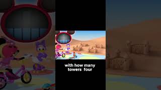 Can You Spot the Sand Castle with Four Towers  #cartooncharacter #automobile  #mickeymousefunhouse