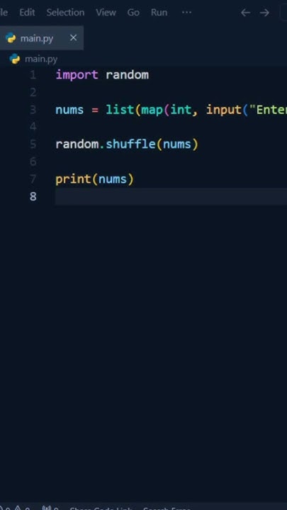Shuffle list in python #python #learnpython #programming - YouTube