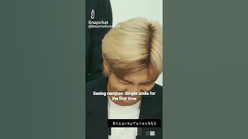 my reaction after seeing namjoon dimple smile for the first time.