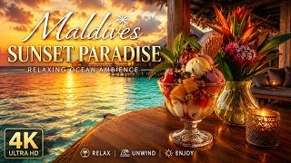 Maldives Sunset Paradise 4K 🌴 Relaxing Ocean Waves & Luxury Tropical Ambience for TV