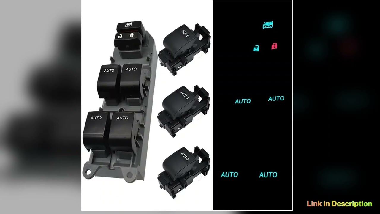 Fully automatic Lighted LED Power Single Window Switch set For Toyota RAV4 4 Camry Corolla Auris Ur