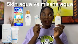 BEST SUNSCREENS FOR OILY AND DRY SKIN NO WHITE CASTE | Missha aqua  & skin aqua review|