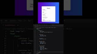 🔥 Create a Modern Registration Form with HTML &amp; CSS in 60 Seconds! #shorts