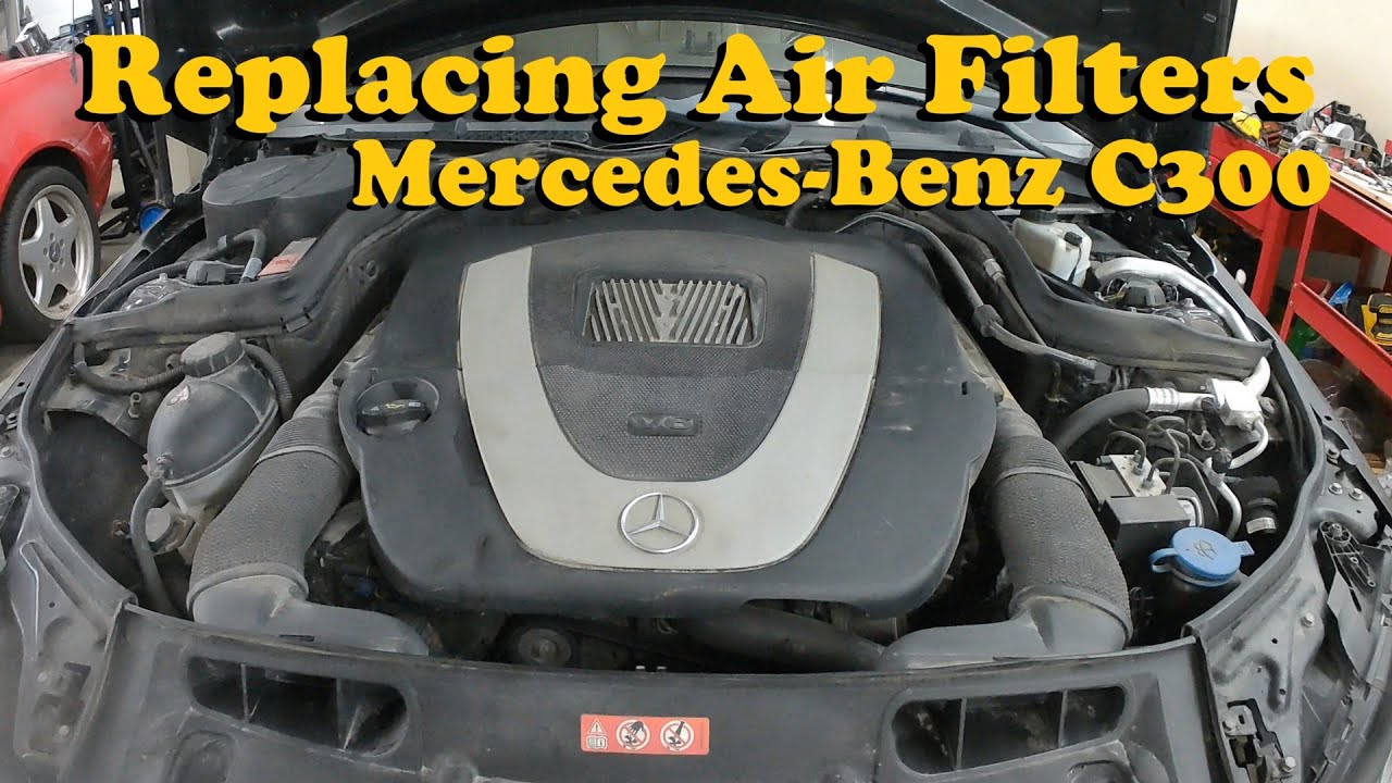 Замена воздушных фильтров на Mercedes C300 