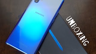 Samsung Note 10+ Aura Blue Unboxing and Impressions
