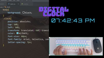 ASMR Programming - Javascript Digital Clock - No Talking