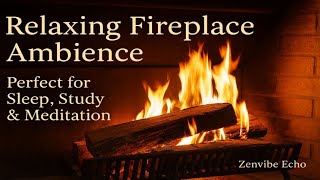 Cozy Fireplace with Crackling Fire Sounds | Relaxing Ambience for Sleep, Study & Meditation