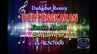 Yunita Ababil - Pertengkaran || Dangdut Remix [karaoke] || sx-KN7000