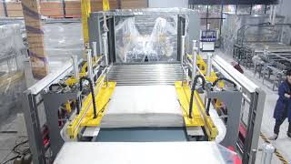 NG-51MS mattress packing machine and Mattress palletizing stacker