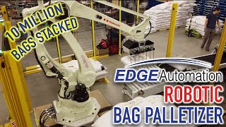 EDGE Automation's Dual Station Robotic Bag Palletizer
