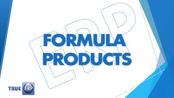 TrueERP - Formula Product 2017
