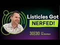Why Your Listicles Are Failing + Bing’s New AI Reporting: 30|30 with Pat Reinhart