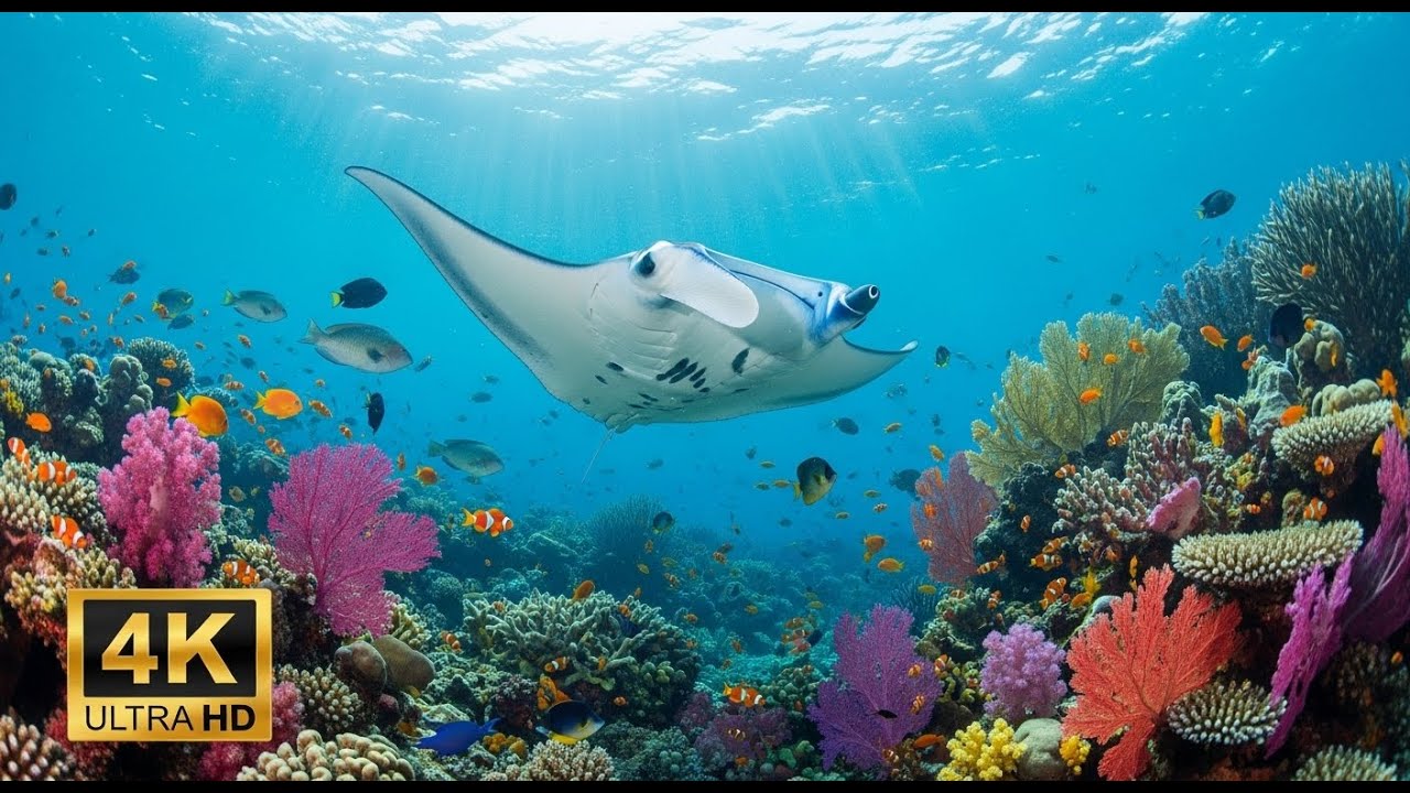 🌅 Deep Sea Aquarium 4K – Tranquil Fish Swimming & Soothing Background Music