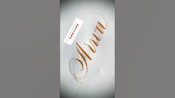 Copperplate calligraphy, tutorial: how I write your name #arwa