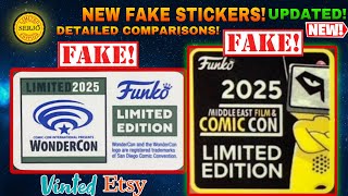 Comparisons of all fake stickers WonderCon 2025 and MFCC 2025!