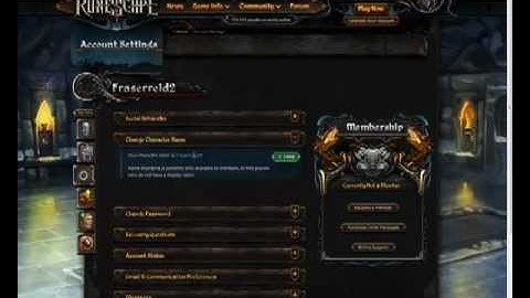 runescape-how to change name and password (MEMBERS ONLY)