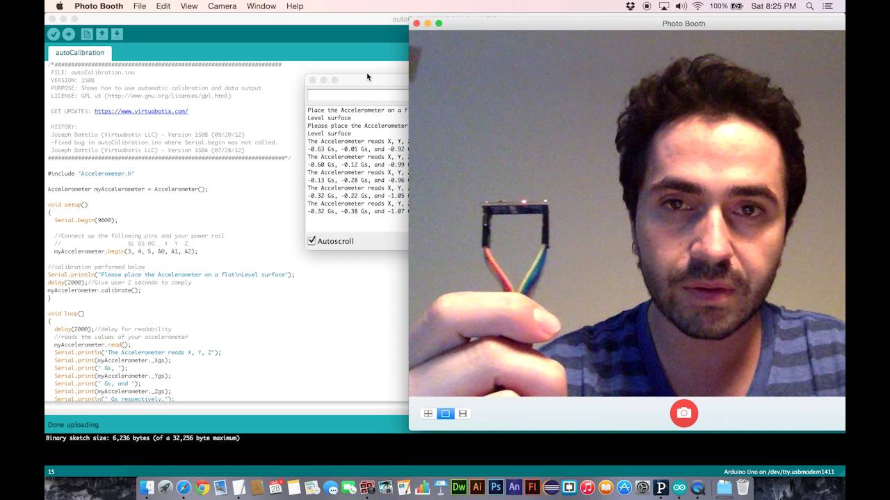 Demo Arduino Processing 3d Acelerómetro - YouTube