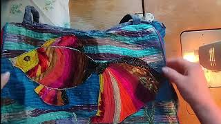 Сумка З Золотою Рибкою.patchwork Plaid Bag