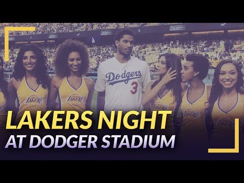 Lakers Night at Dodger Stadium: Josh Hart Throws the First Pitch 