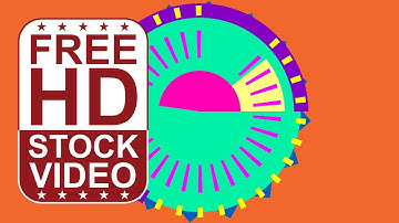 Free Stock Videos - Abstract animated colorful spin effect motion graphics spinning shapes 2