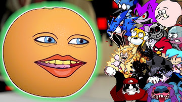 FNF Sliced(Vs Annoying Orange Chic) But Different Characters Sing It🎵 Everyone (PibbyOrange)