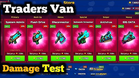 Traders Van Damage Test | Lost In Network Set for Coins - Pixel Gun 3D