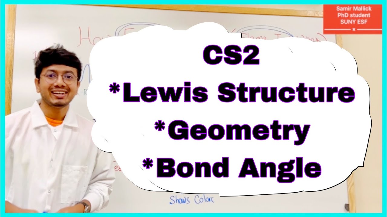 CS2 Lewis Structure, Geometry & Bond Angle!! phd chemistry sunyesf