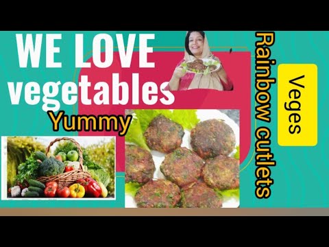 Vegetable Kebabs | Rainbow Vege Cutlets 🌈 | New Recipe by Kausaralvi ...
