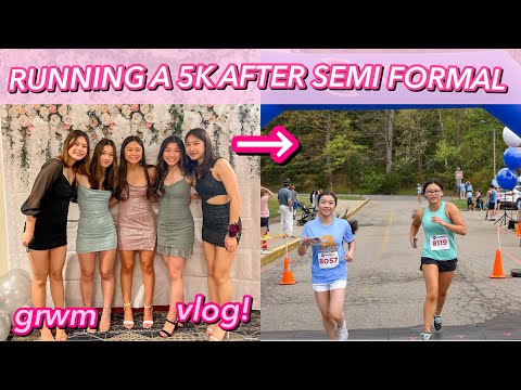 Semi formal grwm and weekend vlog - running a 5k