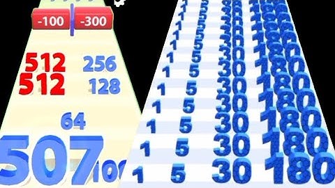 New Record Best Satisfying Math Games - Number Rush 2048 Vs Number Run
