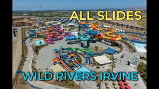All Waterslides at NEW Wild Rivers Irvine Waterpark  [4k]