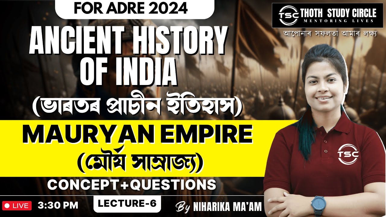 Social studies | Mastering the Maurya Empire for ADRE Exam with Niharika ma'am
