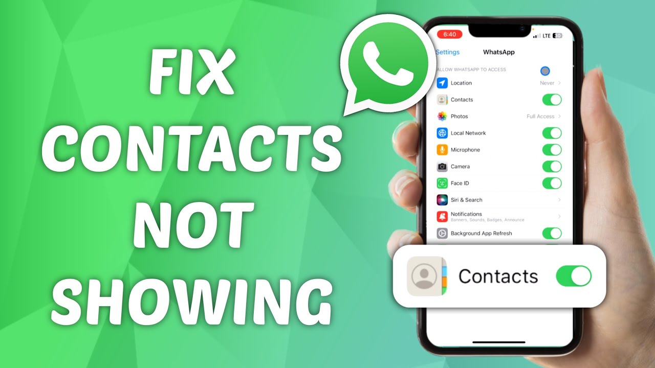 How to Fix Contacts Not Showing on WhatsApp