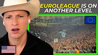 Basketball fans and Atmosphere USA vs Europe 🏀 | American Reacts